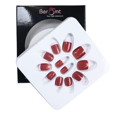 BEROMT 12 Pcs Long-Lasting Reusable Lightweight Salon Finish Press on Nail Tips- Shade 238-image-58