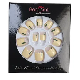 BEROMT 12 Pcs Long-Lasting Reusable Lightweight Salon Finish Press on Nail Tips- Shade 224-10