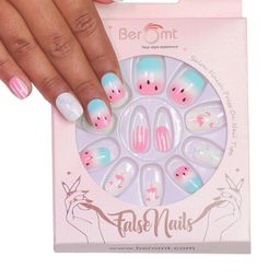 BEROMT Kids Salon Finish Press On Pre-Glued Nail Tips with Kit 30g - 62-44