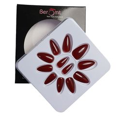 BEROMT Salon Finish Premium Glossy Press-On False Nail Tips Kit - Shade 396-55