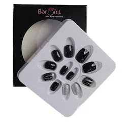 BEROMT 12 Pcs Long-Lasting Reusable Lightweight Salon Finish Press on Nail Tips- Shade 751-image-12