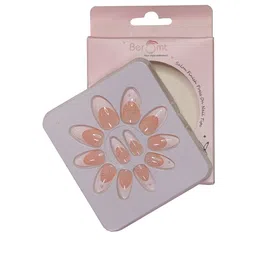 BEROMT Salon Finish Press On Nail Tips with Kit 30g - French Tips 299-30
