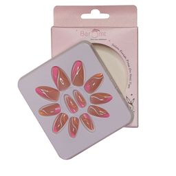 BEROMT Salon Finish Press On Nail Tips with Kit 30g - French Tips 290-10
