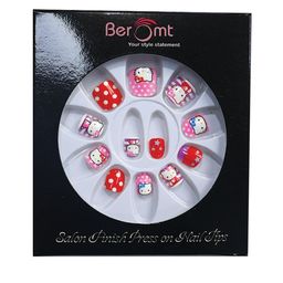 BEROMT Girls Salon Finish Press-On False Nail Tips Kit - Shade 54-34