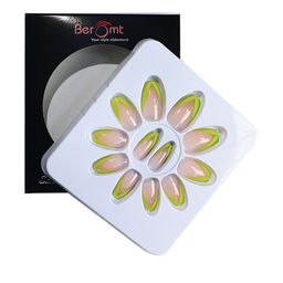 BEROMT 12 Pcs Long-Lasting Reusable Lightweight Salon Finish Press on Nail Tips- Shade 226-25