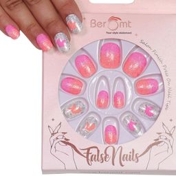 BEROMT Girls 12 Pcs Long-Lasting Salon Finish Press On Nails - Shade 71-20