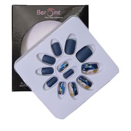 BEROMT 12 Pcs Long-Lasting Reusable Lightweight Salon Finish Press on Nail Tips - 706-image-85