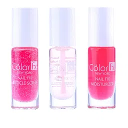 Color Fx Set of Nail Fix Cuticle Scrub & Cure-in Mask with Moisturizer - 6ml Each-53