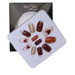 BEROMT 12 Pcs Long-Lasting Reusable Lightweight Salon Finish Press on Nail Tips - 705-image-71