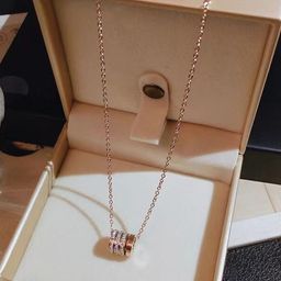 MYKI Rose Gold-Plated CZ- Studded Pendant Chain-picture-3