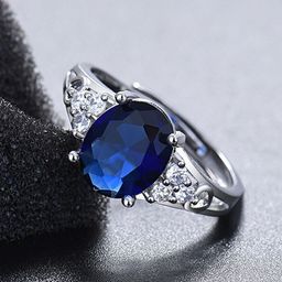 MYKI Silver-Plated & CZ-Studded Adjustable Finger Ring-picture-37