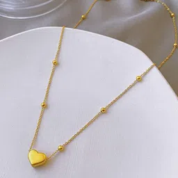 MYKI Gold-Plated Heart shaped Necklace-48
