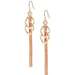 MYKI Rose Gold-Plated Contemporary Drop Earrings-33
