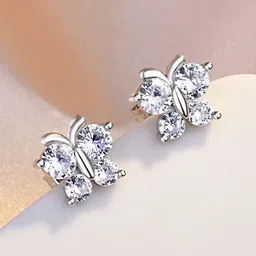 MYKI Silver-Plated Contemporary Studs Earrings-15