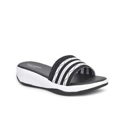 SALARIO Women Black Striped Driving Shoes-image-53