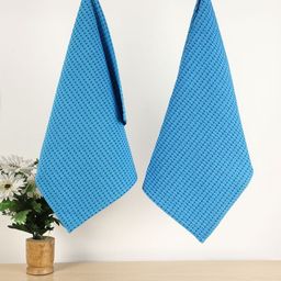 Jamio Firati 2-Pcs Blue Self Design Pure Cotton Kitchen Towels-image-89