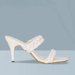 Bruno Manetti Women White Braided PU Sandals-18