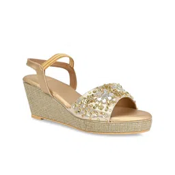 Rocia Embellished Open Toe Wedge Heels-16
