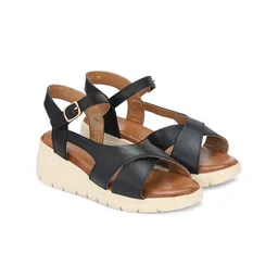 Delize Leather Comfort Heels With Backstrap-41