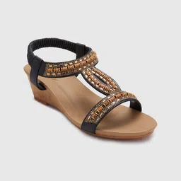 Sole To Soul Embellished Wedge Heels With Backstrap-30