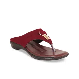 Walkfree Maroon Comfort Sandals-image-77