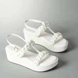 Lavie Textured Open Toe Wedges-9