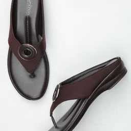 SAPATOS Brown Colourblocked Wedge Sandals-12