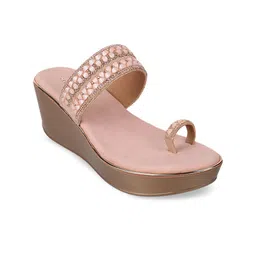 Mochi One Toe Embellished Wedge Heels-53