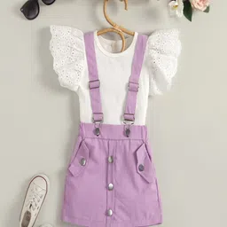 YK Girls Self Design Top With Shorts Clothing Set-image-91