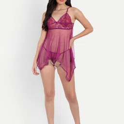 COLOR STYLE Women's Purple Baby Dolls-image-70