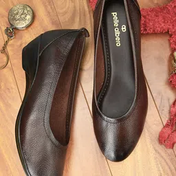 pelle albero Textured Leather Work Wedge Pumps-28