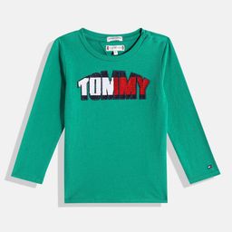Tommy Hilfiger Brand Logo Embellished Organic Cotton Top-image-14
