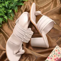 CLOG LONDON Braided One Toe Block Heels-38