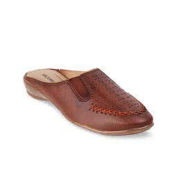 WALKWAY by Metro Women Tan Ethnic Mules Flats-image-93