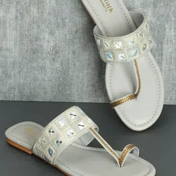 Anouk Embroidered One Toe Flats-image-97