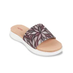 Metro Printed Open Toe Flats-63