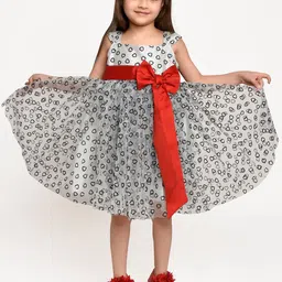 Jelly Jones Grey Floral Dress with Hairband-image-46