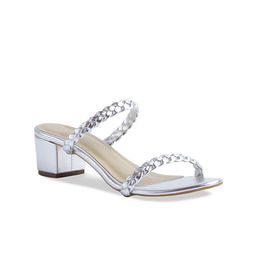 ERIDANI Silver-Toned Embellished Block Heels-picture-46