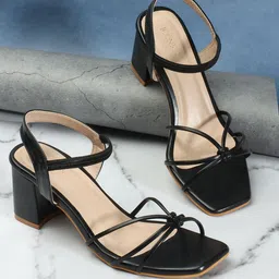 ICONICS Open Toe Block Heels-18