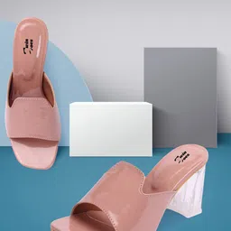 TWIN TOES Women Peach-Coloured Party Block Heels-49