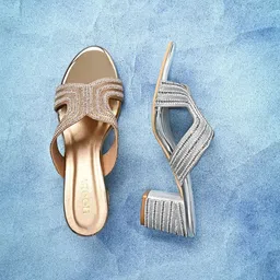 Rocia Embellished Party Block Heels-34