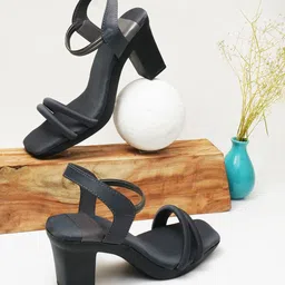 Try Me Strappy Open Toe  Block Heels-4