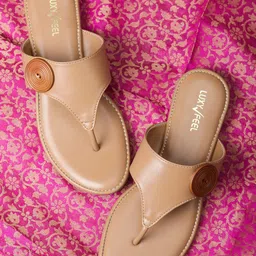 Luxyfeel Textured Open Toe Flats-6
