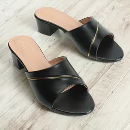ICONICS Open Toe Block Heels-16