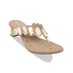 Mochi Embellished Open Toe Block Heels-14