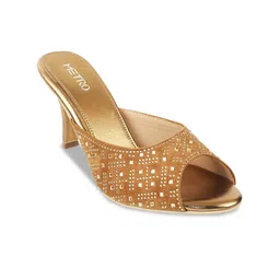 Metro Embellished Slim Peep Toes-55