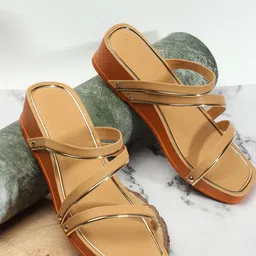 ICONICS Open Toe Flatform Heels image 2