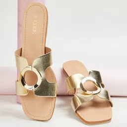 CODE by Lifestyle Embellished Open Toe Flats-13