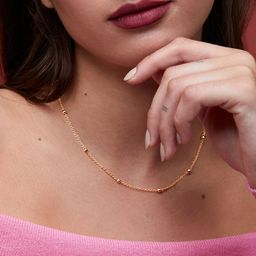 AIKA BY MINUTIAE Brass Gold-Plated Beaded Minimal Chain-78