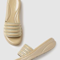 Marc Loire Beige PU Flatform Heels-48